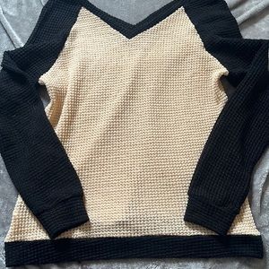 Long sleeves waffle knit